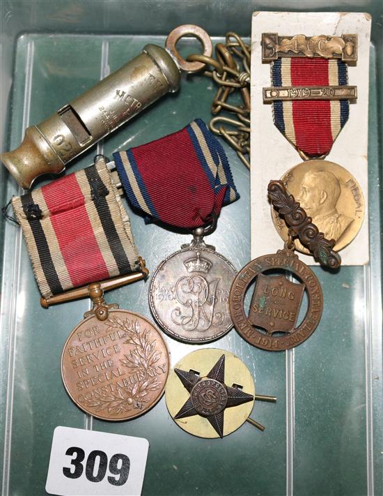 Police medals and letters